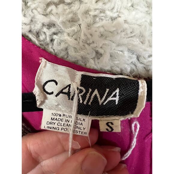 Vintage Silk Sequin Dress Small - Picture 5 of 9